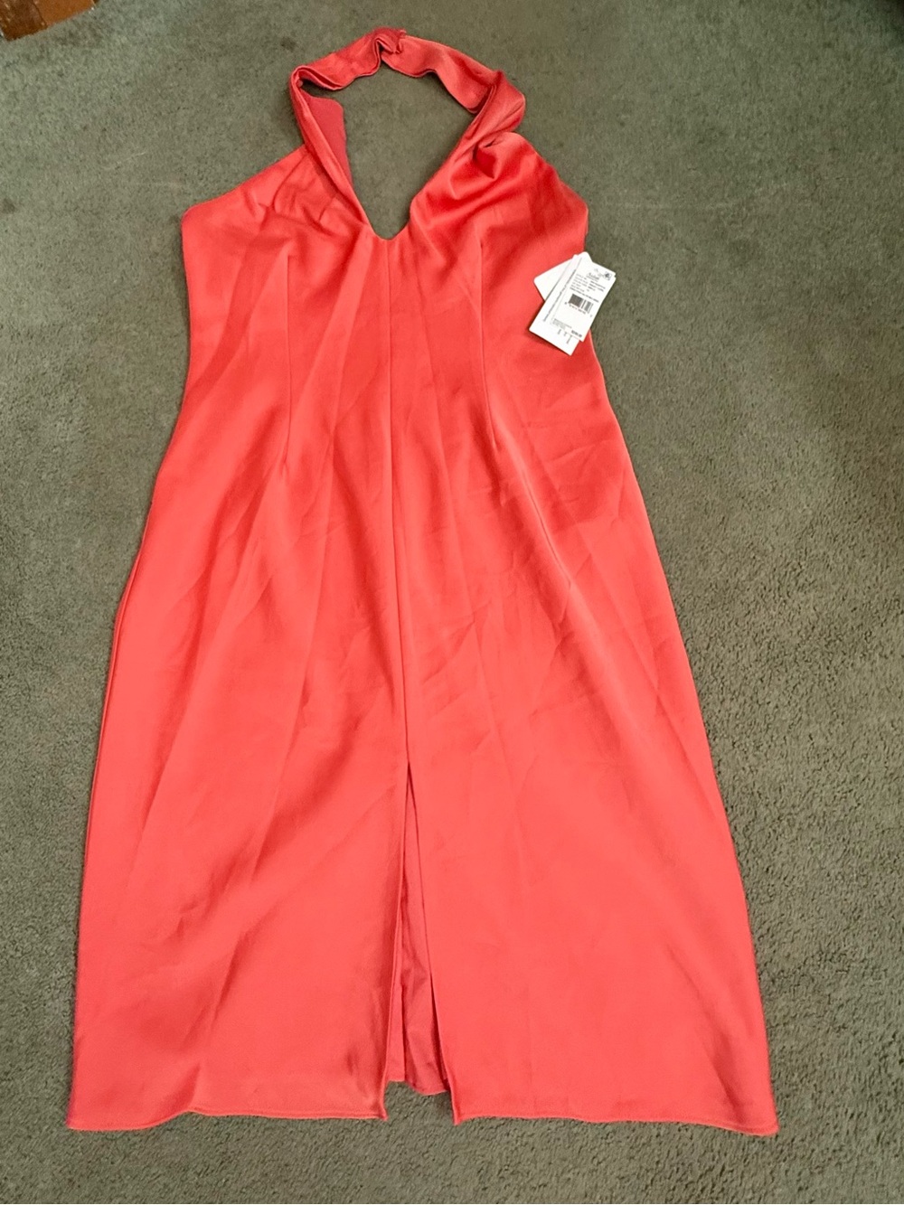 AIDAN AIDAN MATTOX Coral Halter Dress, BRAND NEW